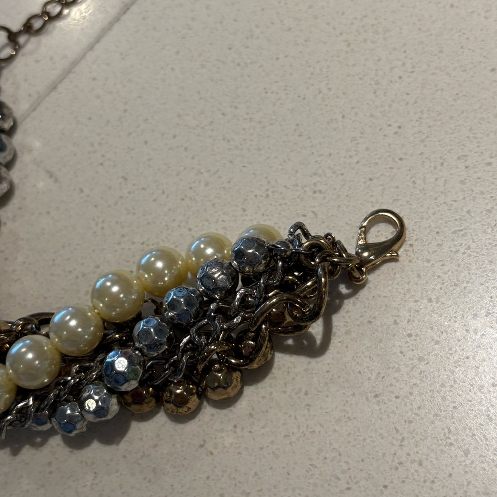 Chunky Multi 6 Strand Chain Bracelet - Picture 3 of 7